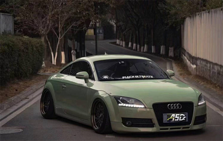 奥迪tt改装气动避震低趴姿态