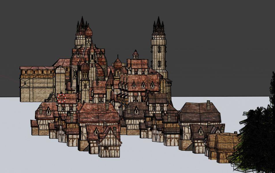 blender-中世纪城堡城市生成器-medieval city generator