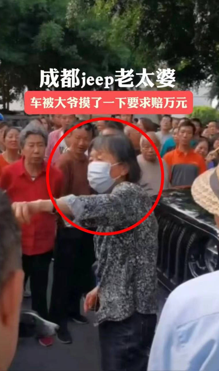 大妈百万豪车被摸索赔一万元,称儿子是市长?