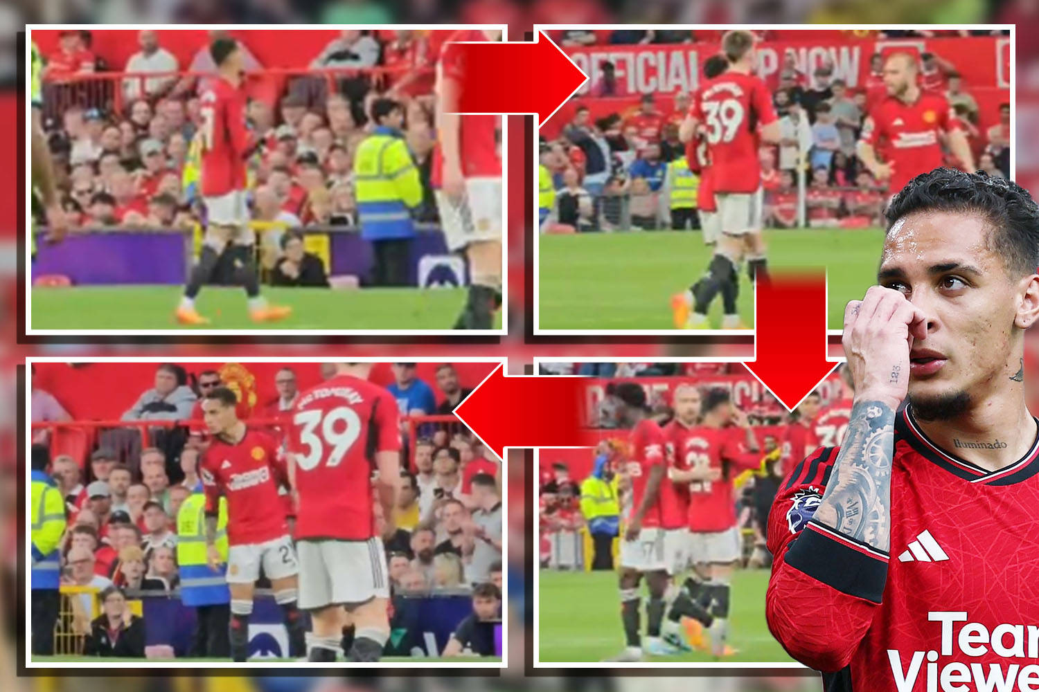 安东尼两次不满滕哈格让其踢左后卫,尽显曼联问题!球员不愿奉献