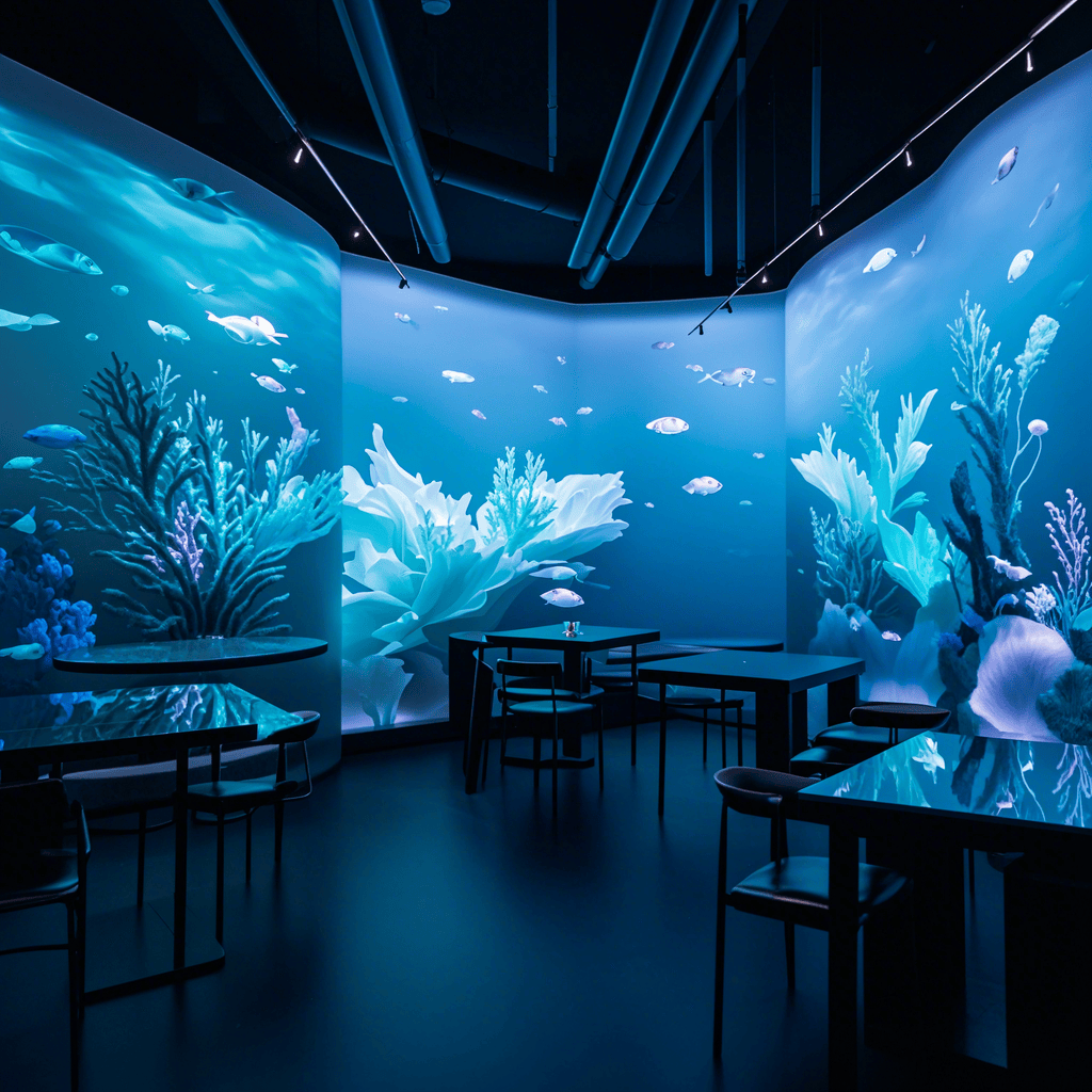 交互环境:全息投影的互动性容许客人参与到环境变换中,增强了体验的