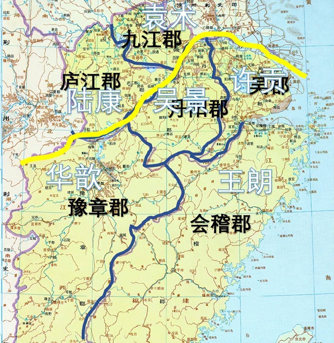 东汉扬州刺史部地图图片
