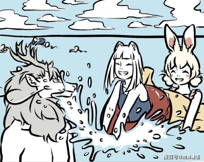 非人哉:九月没水喝,敖烈好心帮倒忙,海边冲浪被喷出百米外