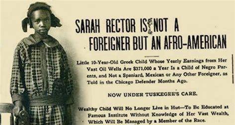 这个黑人女孩就曾因为太有钱被迫成为白人_萨拉·雷克特_社会_财富