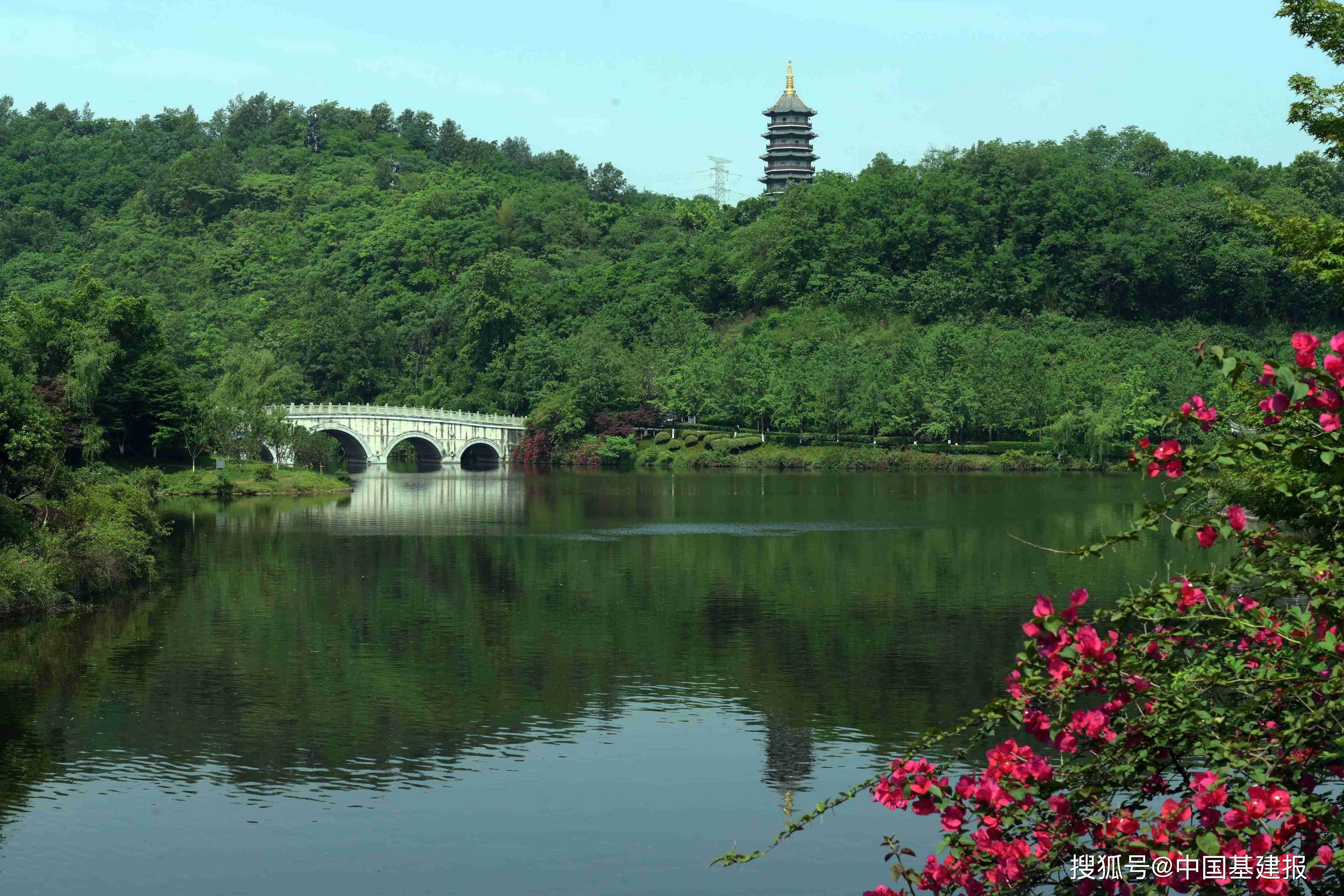 重庆渝北区园博园的初夏时光