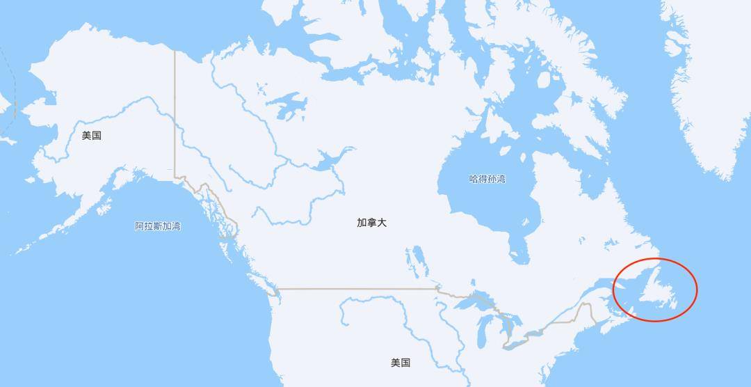 注意:纽芬兰属于加拿大,位于北美洲,它的位置在这里:来自荷兰格罗宁根