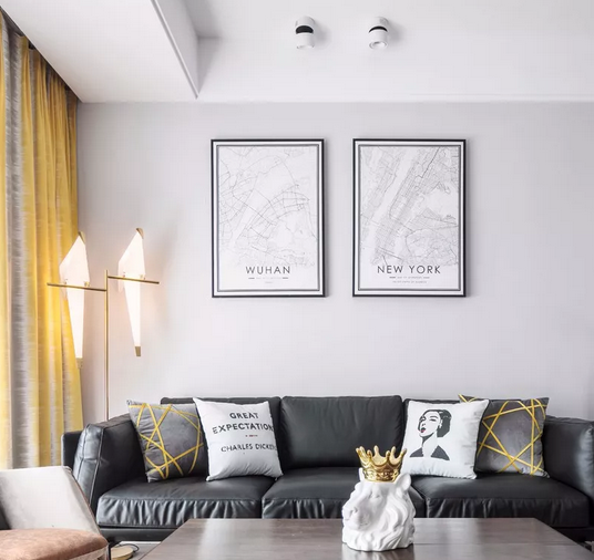 90㎡北欧风新房终于完工了!客厅的"奶牛"凳子太可爱!谁见过?