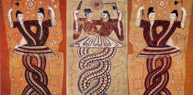 在一些古画中,伏羲和女娲两兄妹在交尾,其实蕴涵了很深的道理