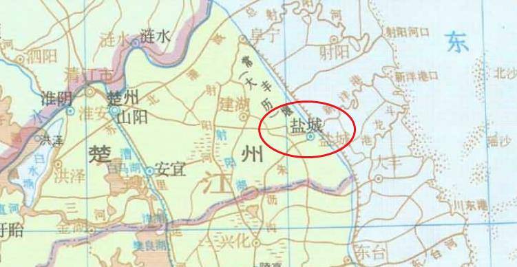 1958江苏地图射阳湖图片