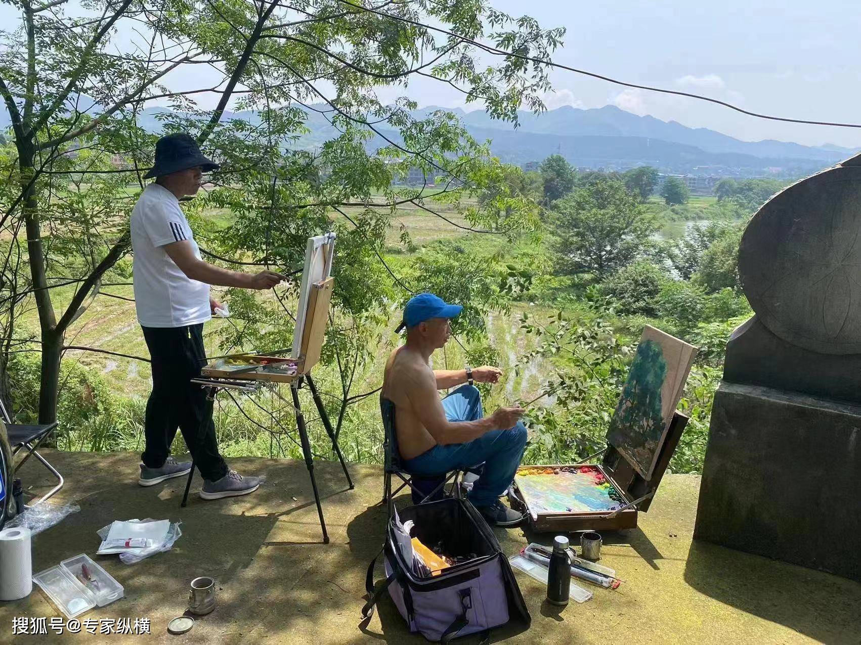 湖南省直书画家长沙理工大学校友魏源故里写生创作行