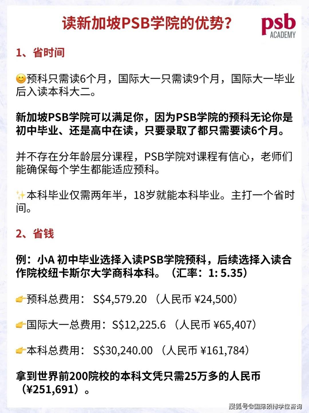 新加坡PSB学院：通往世界qs排名前200名校本科硕士课程的捷径！_搜狐网