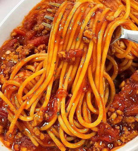 番茄肉酱意面,浓郁酱香,意式风味十足