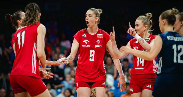 波兰女排豪取8连胜登顶世界女排联赛积分榜,中国队排名第6