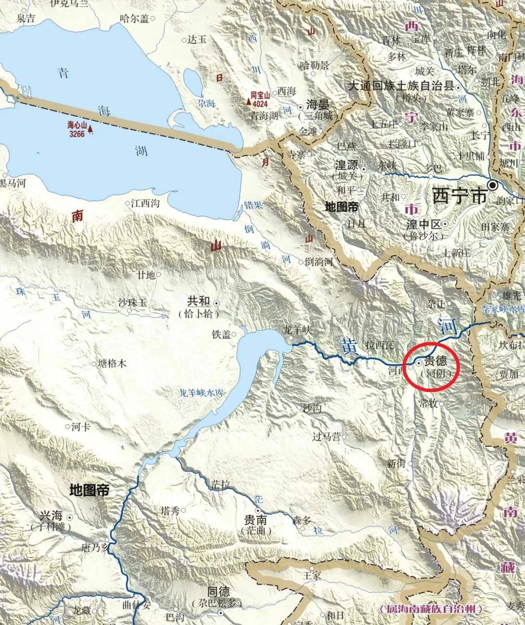 青海省贵德县详细地图图片