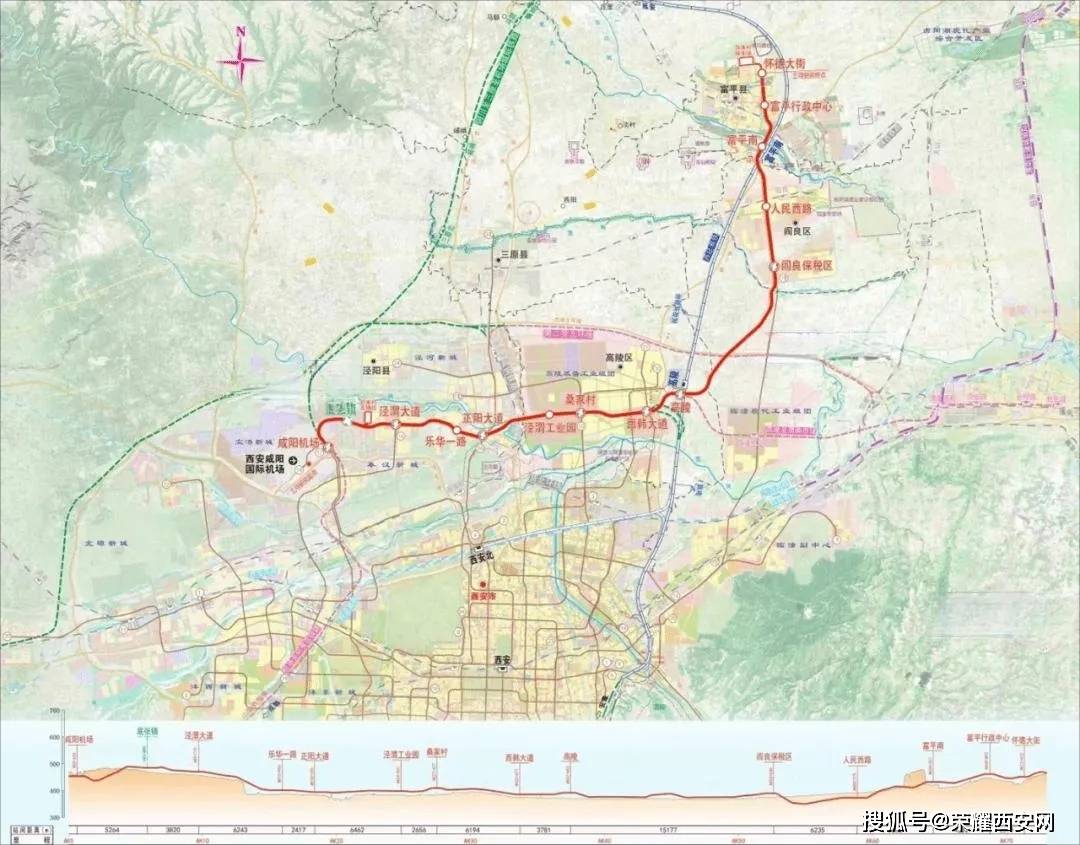 这条线路的身份很复杂,它既是西安关中城市群城际铁路网建设规划中的