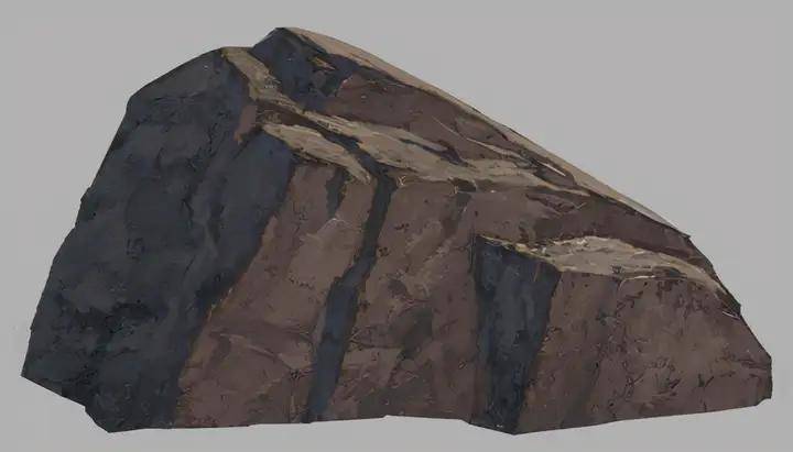 教你立体石头的画法思路!_轮廓_颜色_剪影