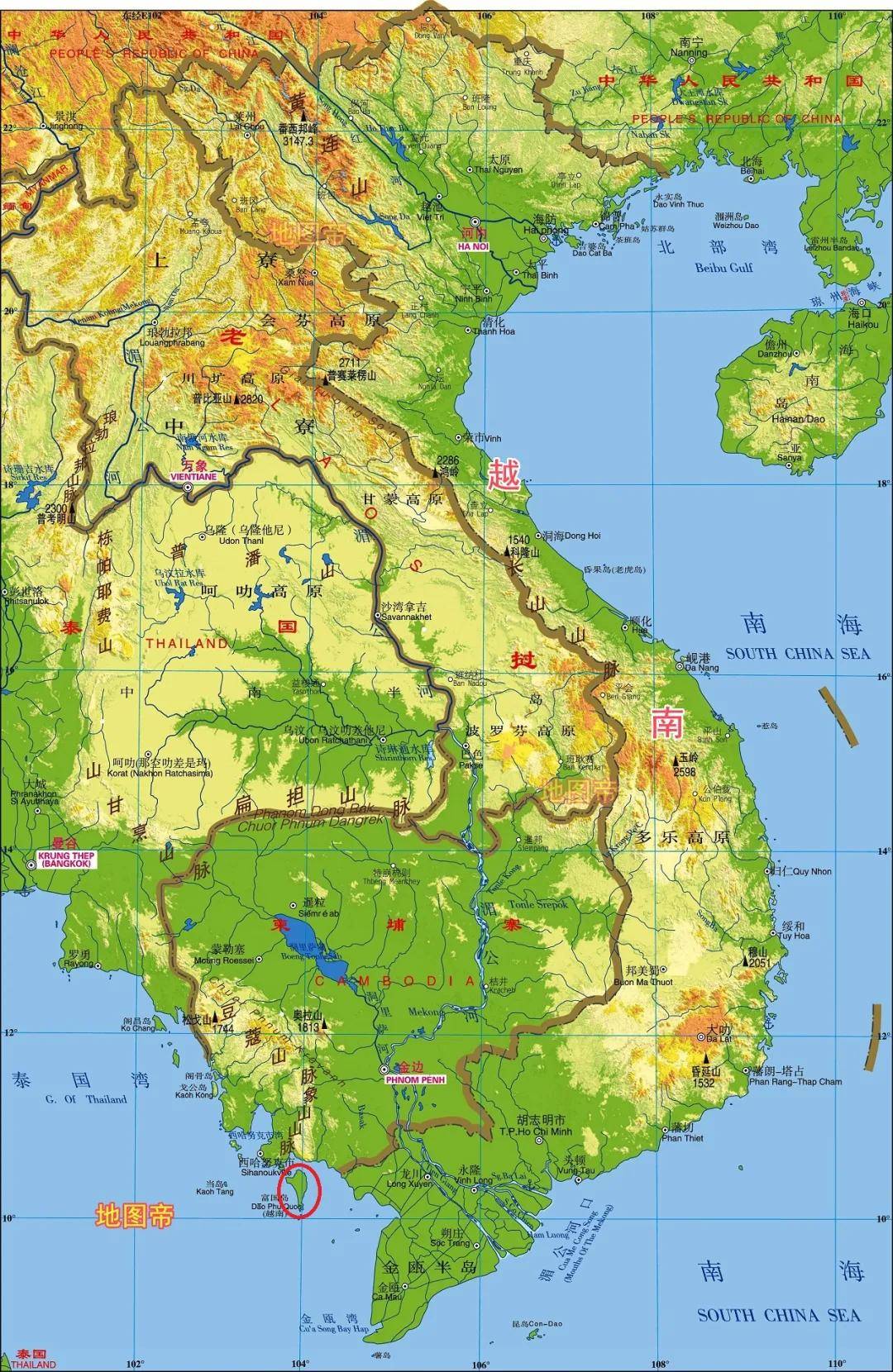 东南亚可放大地图图片