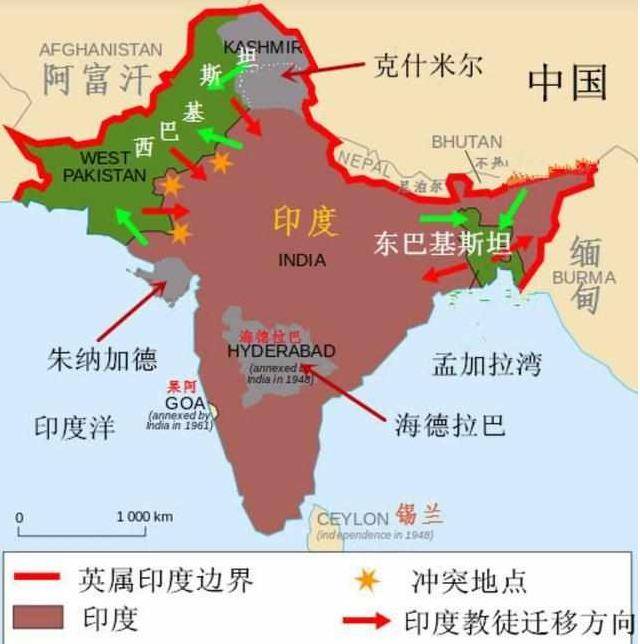 印度地图 简单图片