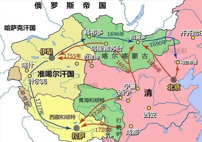 准噶尔的自取灭亡,清朝三代明君帝王才将其消灭_噶尔丹_清军_策妄阿拉