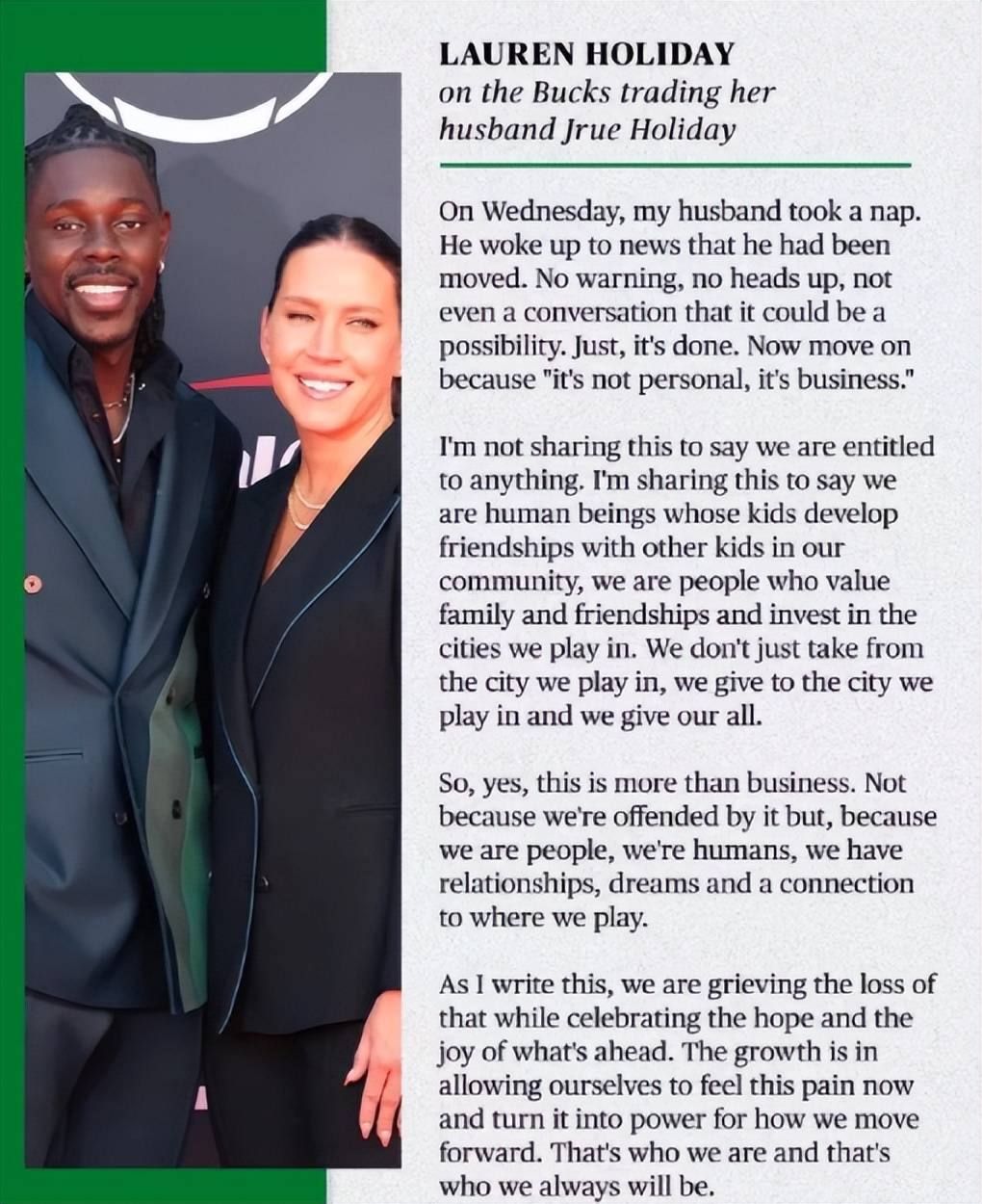 生涯第二冠胜利在望 霍勒迪娇妻去年夏天真有必要这么矫情?