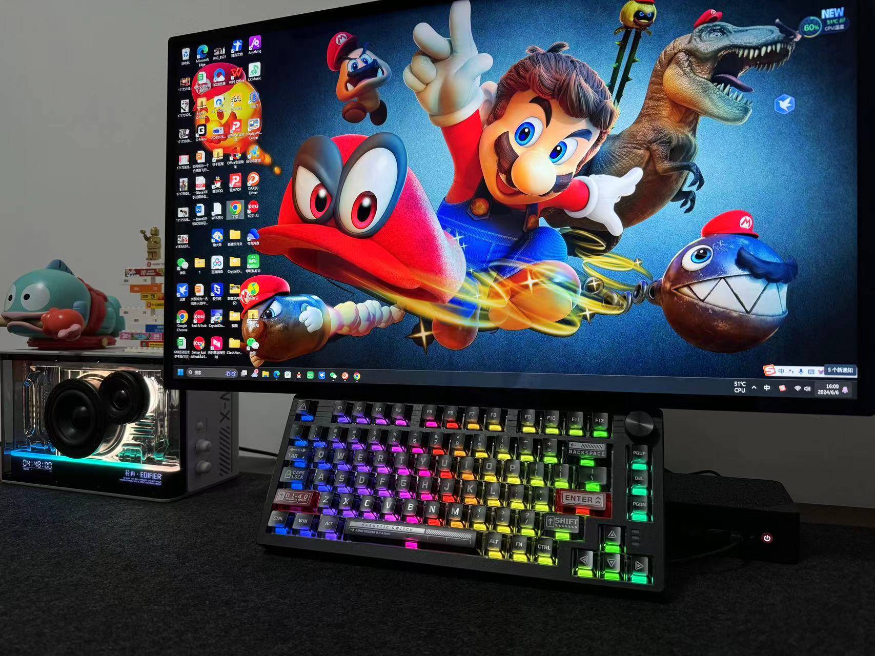 达尔优EK75RT磁轴机械键盘，颜值与功能完美融合，是你下一个桌搭利器！ 