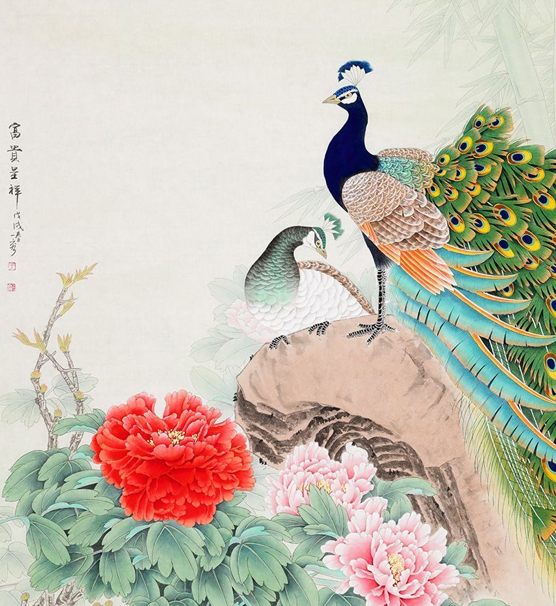 卧室适合挂什么字画,卧室里挂国画花鸟画最好