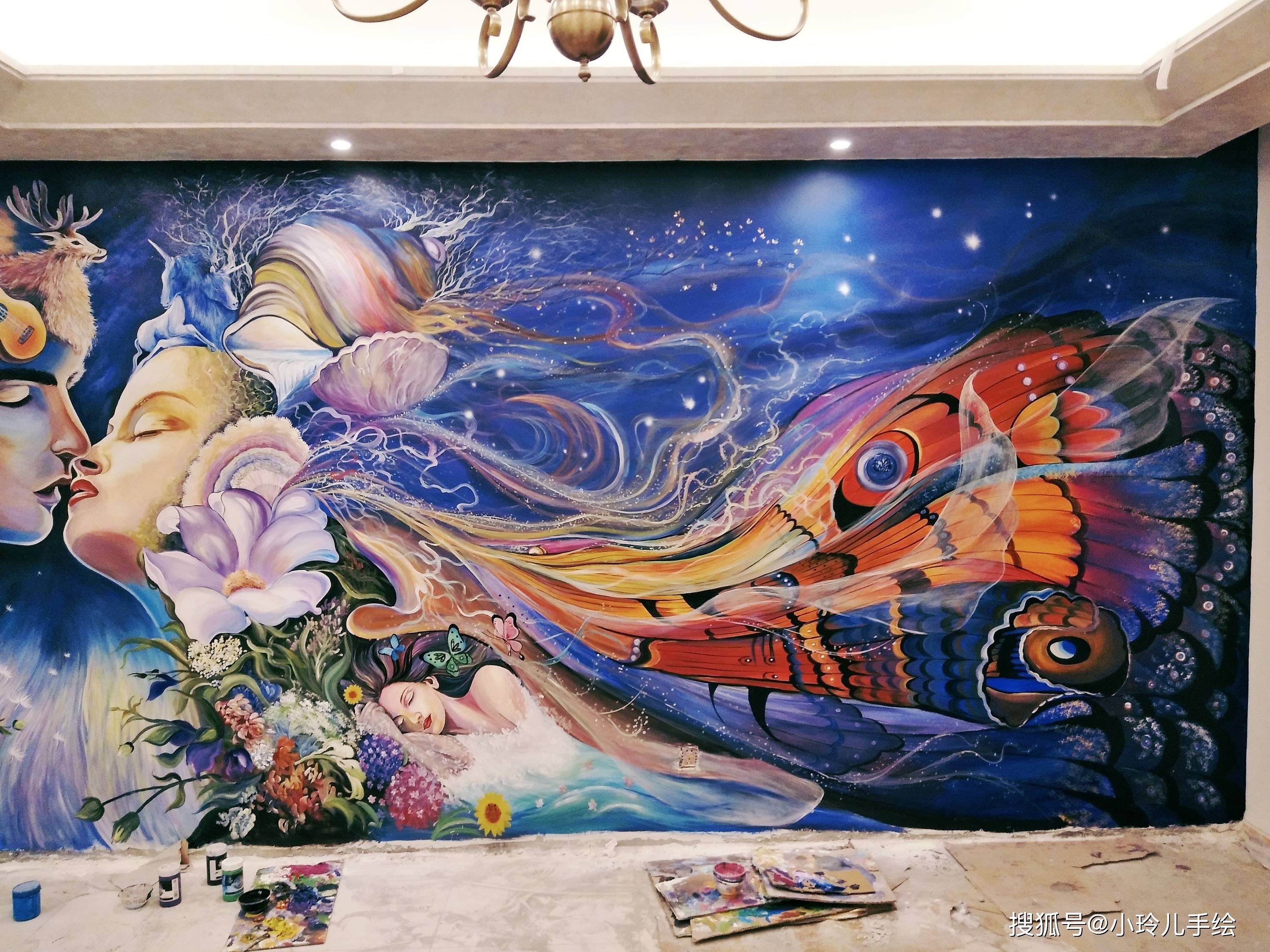 手绘墙室内墙绘