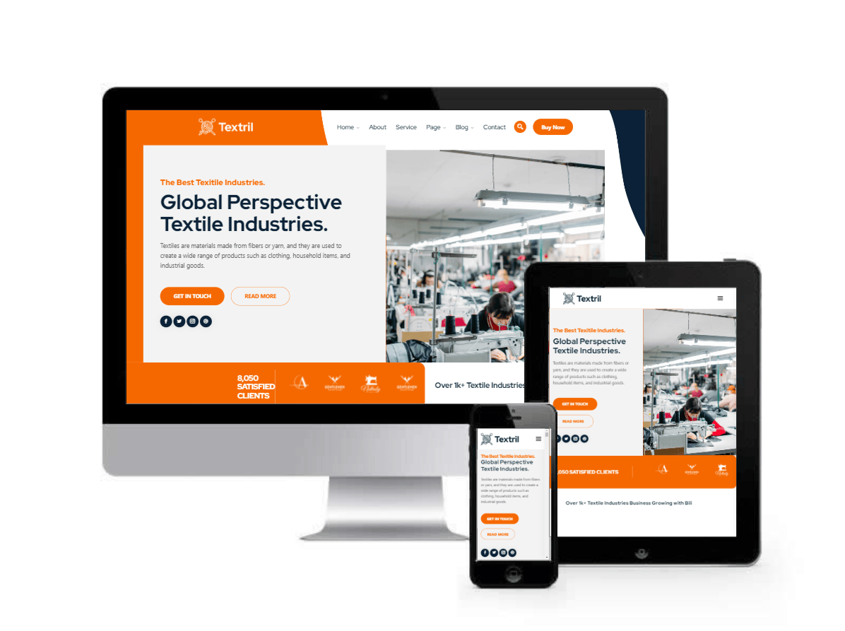 网站模板设计分享针织纺织html模板主题