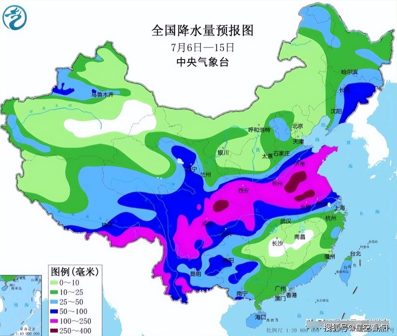 明天全国降雨分布图图片