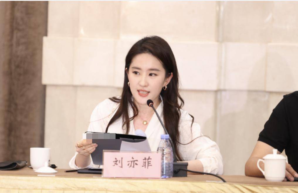 刘亦菲穿白衬衫参加座谈会,比她颜值更出圈的是她的"通透"