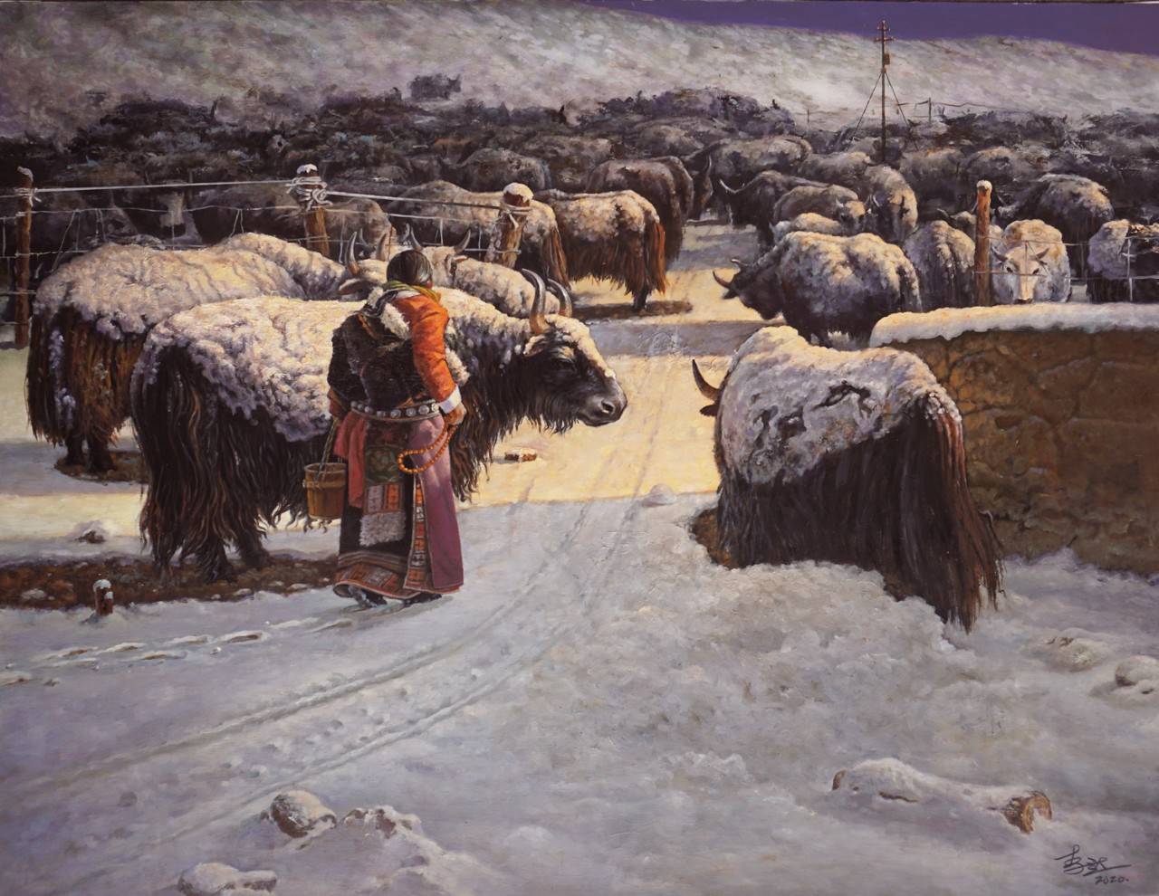 【画作赏析】李达油画:草原风情画卷展,色彩斑斓绘生活