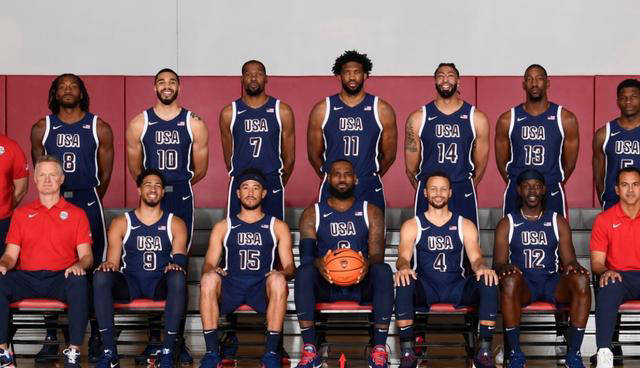 美媒评选美国男篮历史最强阵容,詹姆斯,杜兰特榜上有名,科比落选