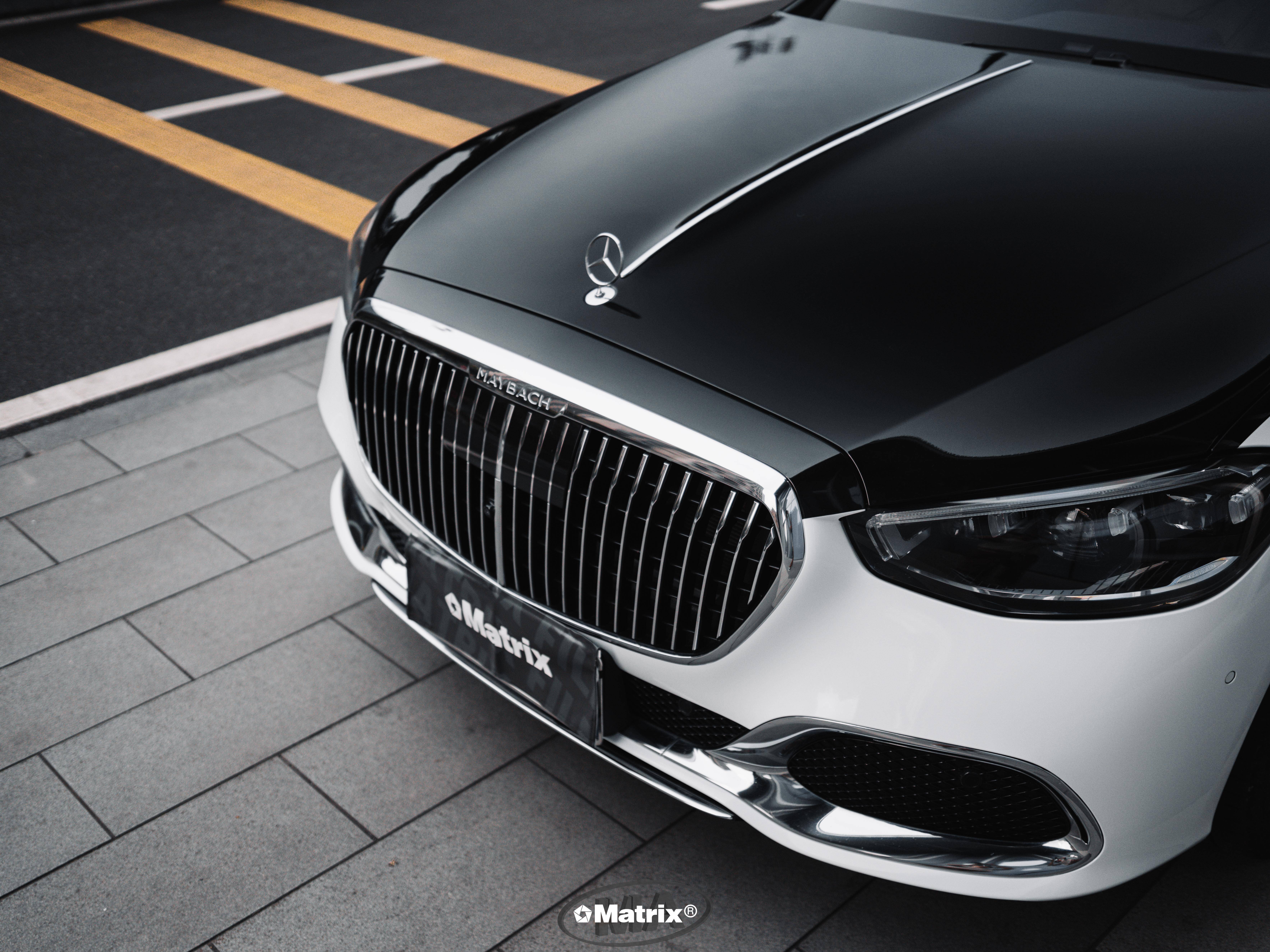【matrix】奔驰s级双拼改色膜,双拼更吸引眼球