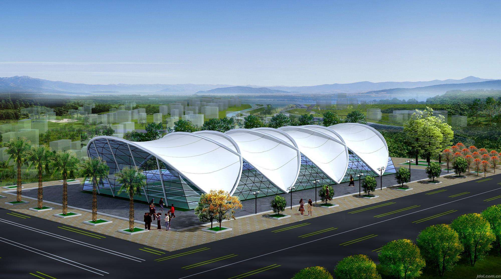 深圳远信膜结构｜球场膜结构：轻量化时代的体育建筑新标杆