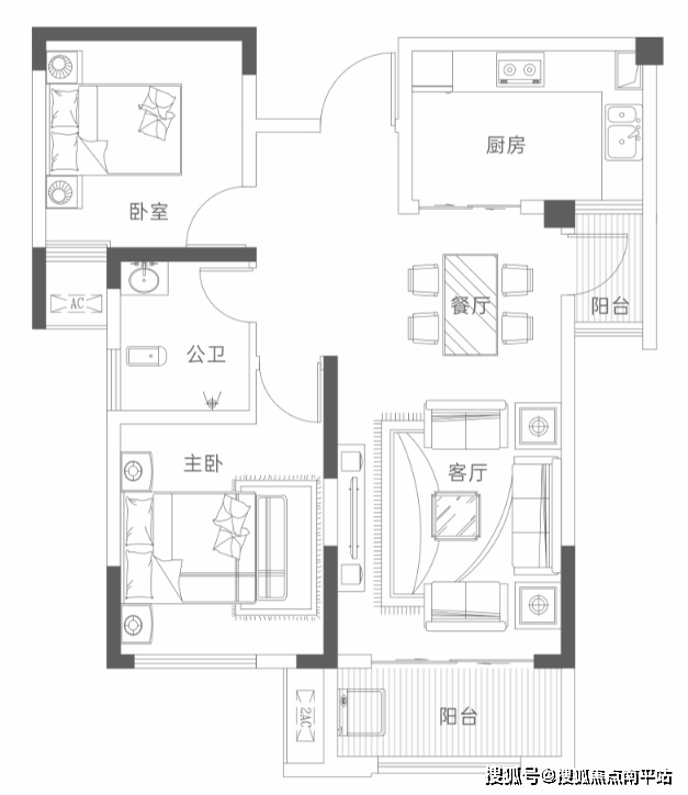 86平 两室两厅一卫120平 三室两厅两卫90平 两房两厅一卫142平四室