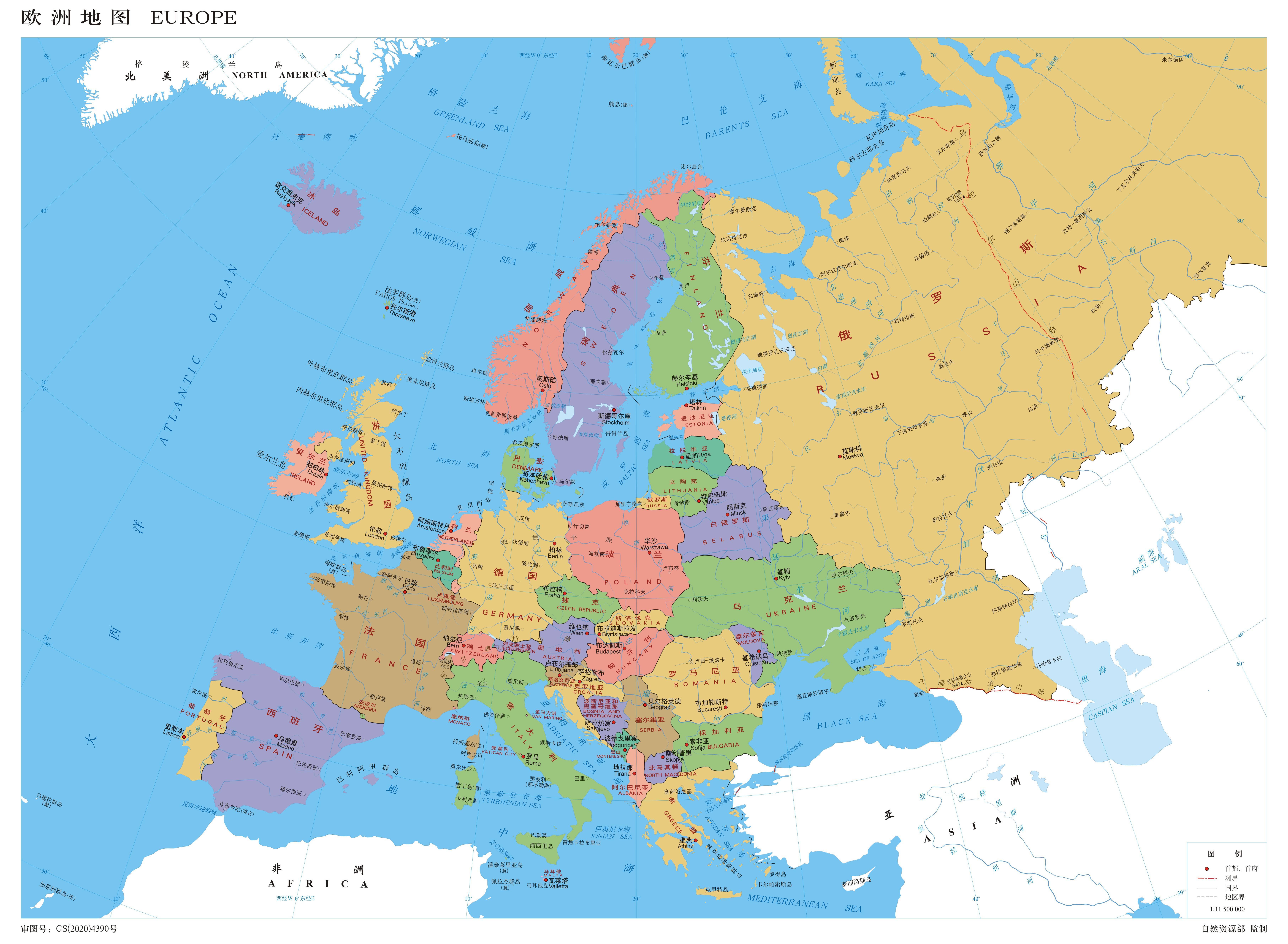 欧洲地图北欧地图丹麦地图附