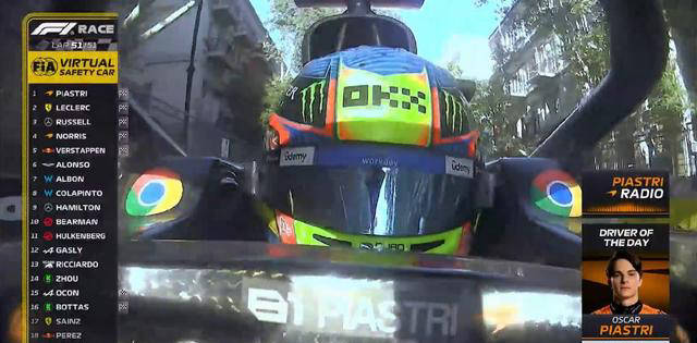 F1阿塞拜疆站结束！塞恩斯与佩雷斯碰撞勒克莱尔屈居亚军