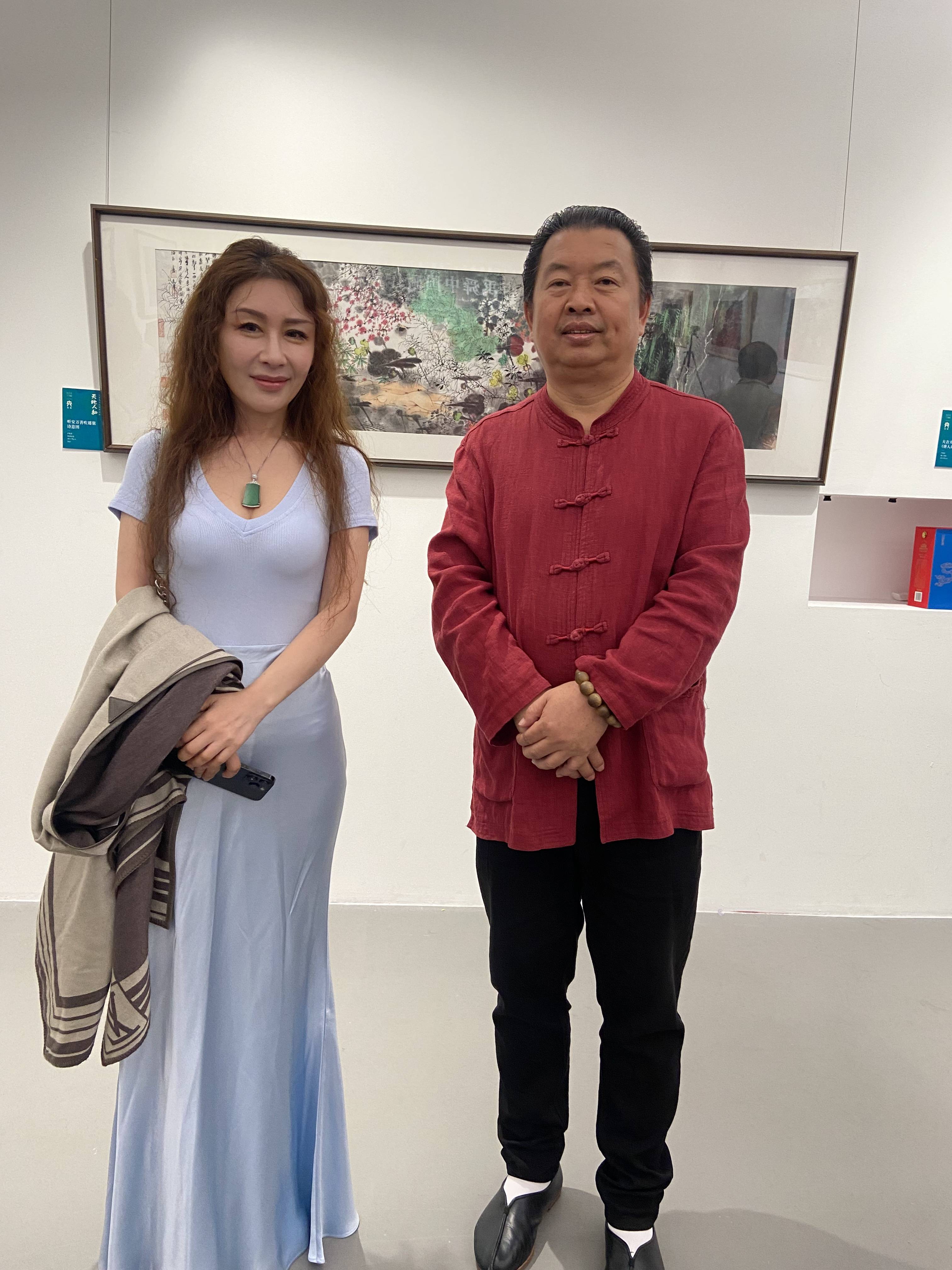 天地人和卢禹舜中国画展朱墨竹泼墨泼彩竹创始人陈培华应邀参加