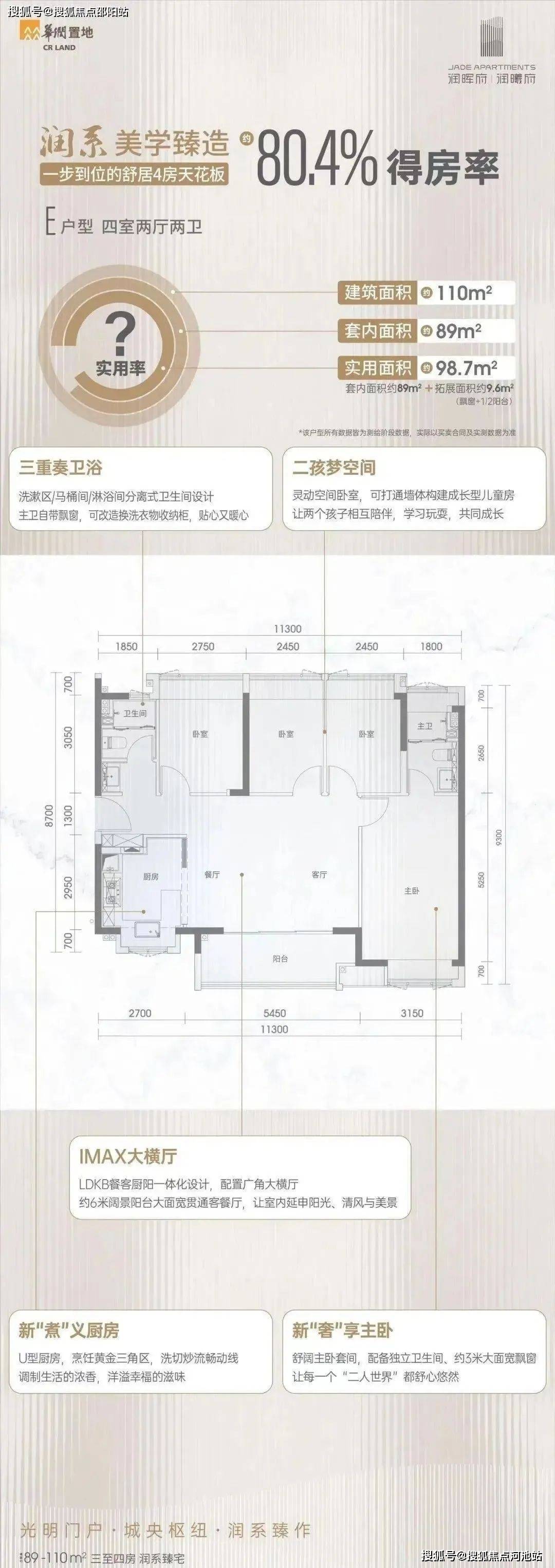华润润曦府,总价280多万起,户型89-110平精装3-4房现楼,年底交房!