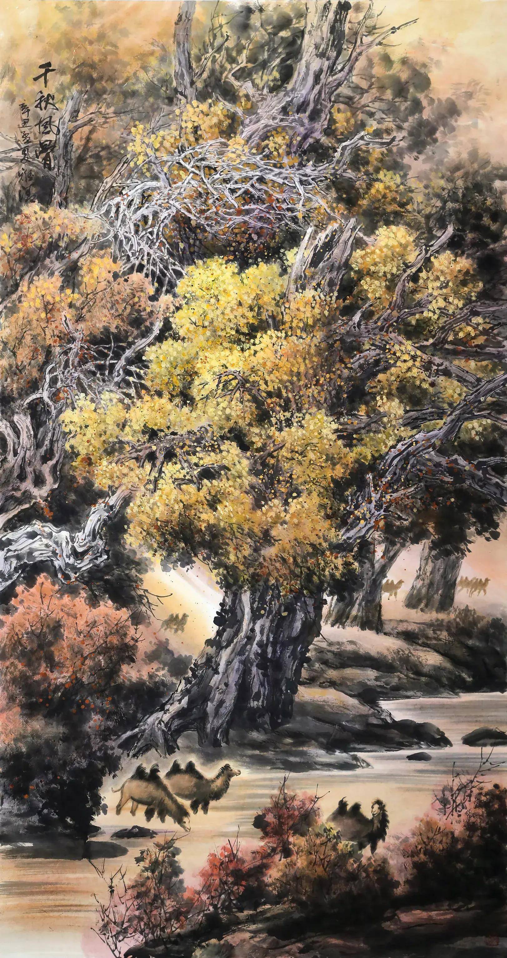 功勋艺术家赵雅清胡杨作品欣赏