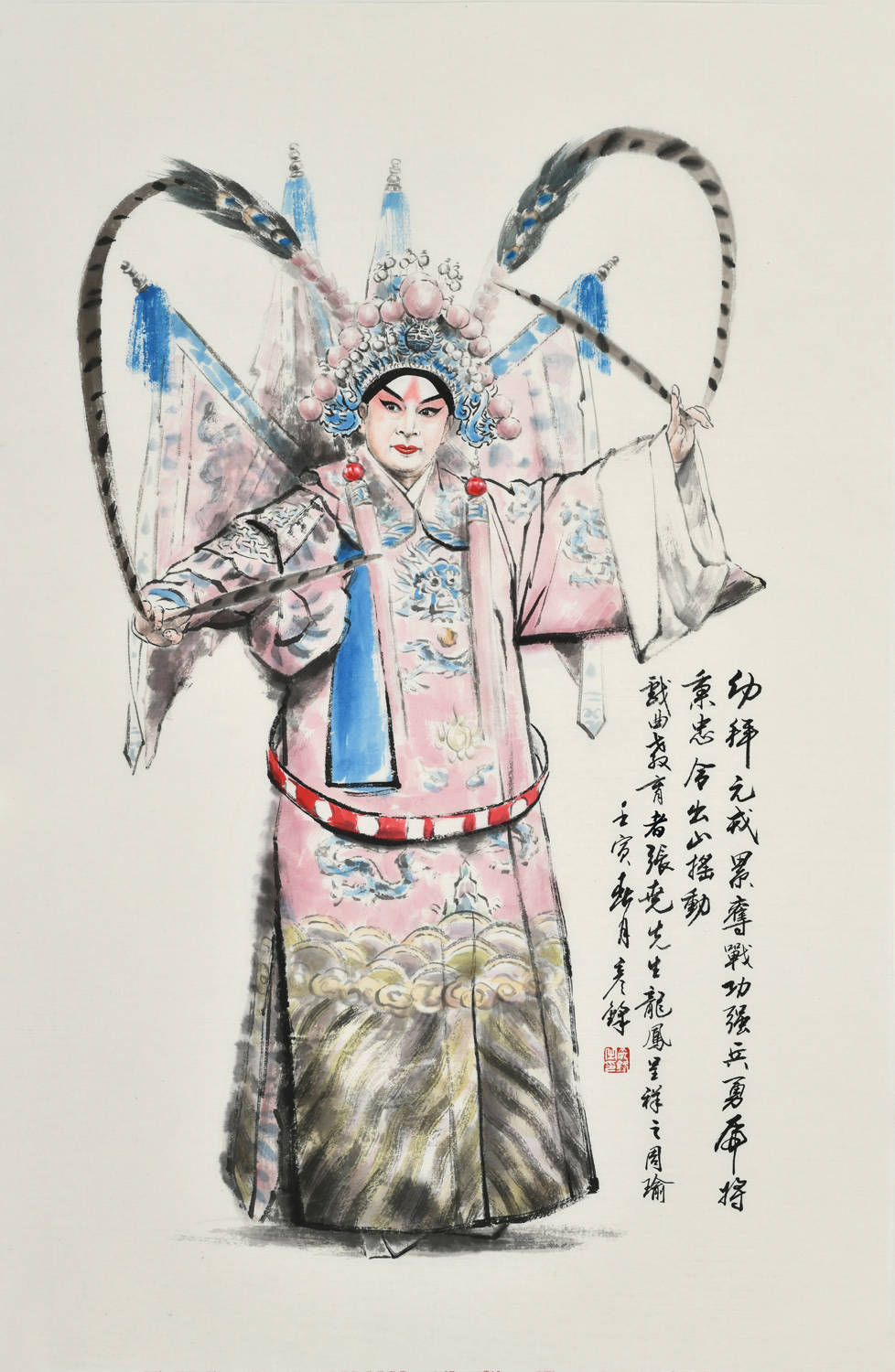 【佳作欣赏】杜彦锋戏曲人物画,神韵兼备,水墨尽显国粹情