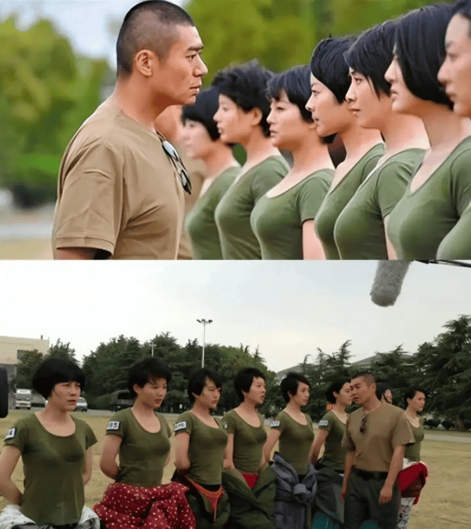 观众看到的画面就是一群英姿飒爽的特种兵女战士,完全感受不到她们在
