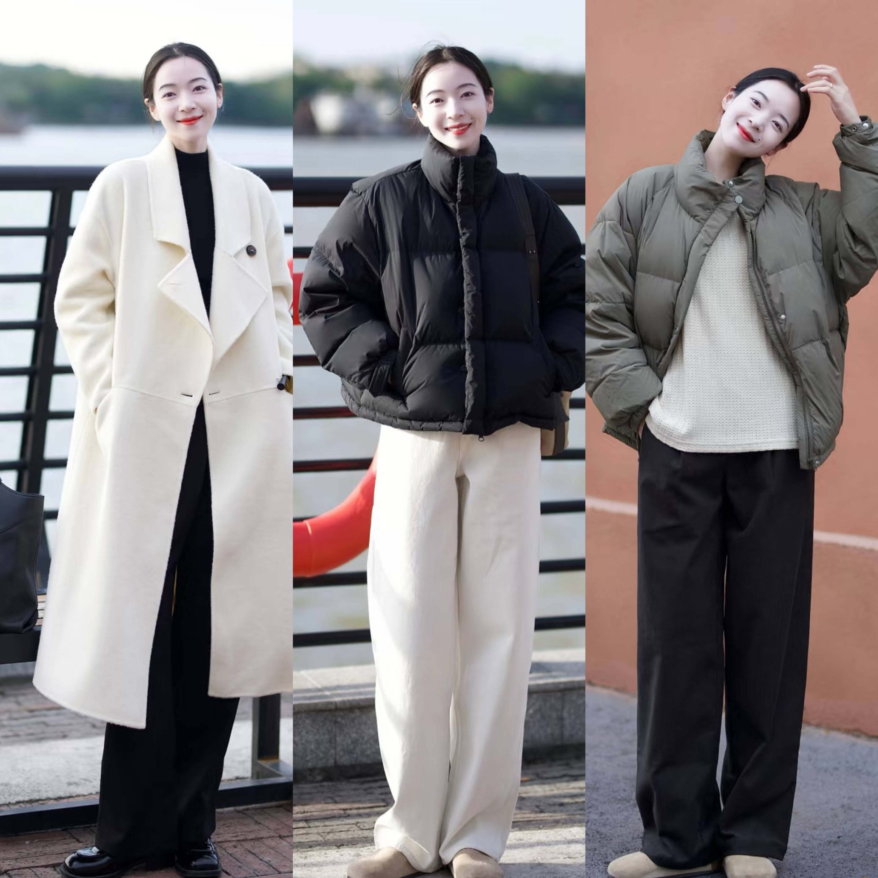 被博主的极简风穿惊艳了:偏爱黑白灰,款式很简洁,随便穿就挺美