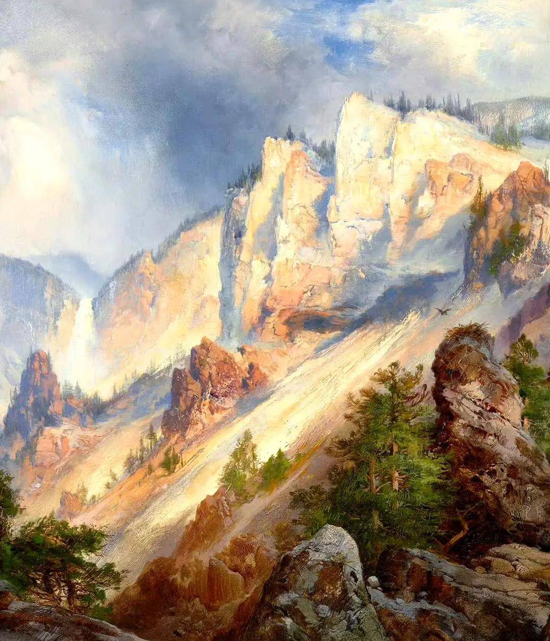 美国全景视觉风景画艺术家托马斯.莫兰 thomas moran