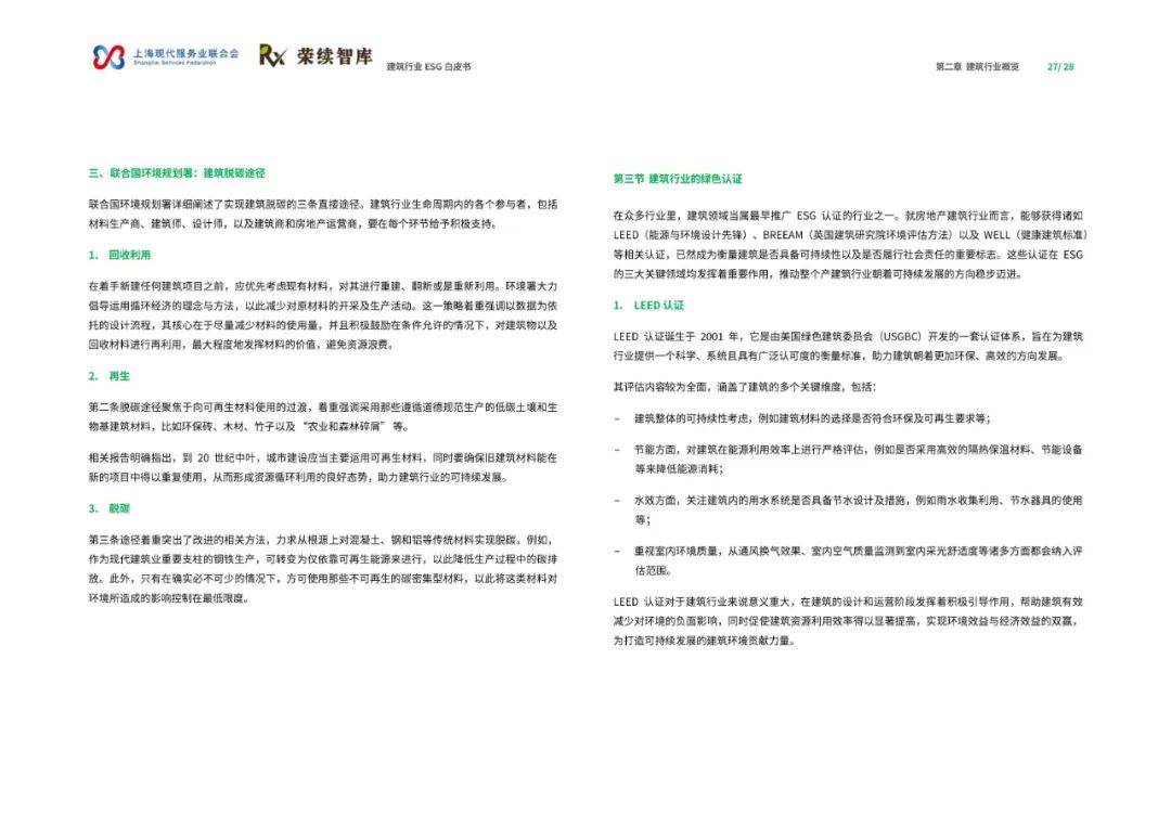 荣续智库：2024年建筑行业ESG白皮书，房地产58家上市公司分析-报告智库