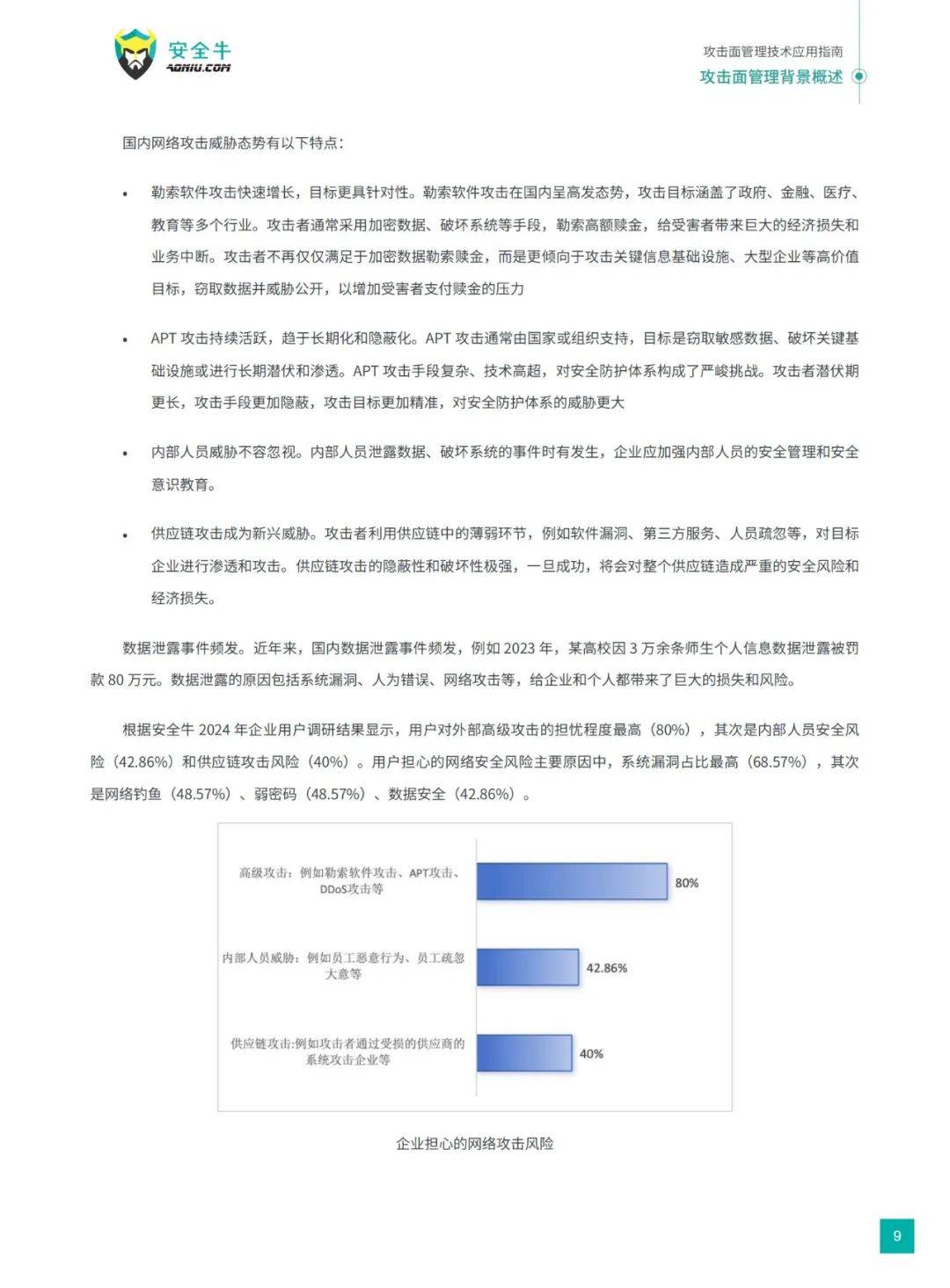 安全牛：2024年攻击面管理技术应用指南电子版，威胁态势分析报告