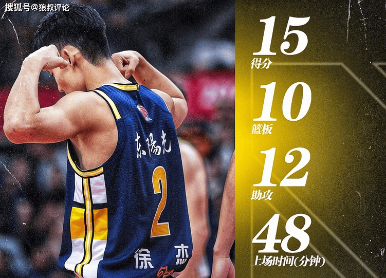 15分10板12助！徐杰打满48分钟引热议：杜锋赛后调侃太有梗