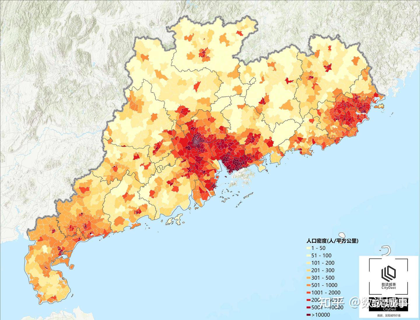 广东人口密度图图片