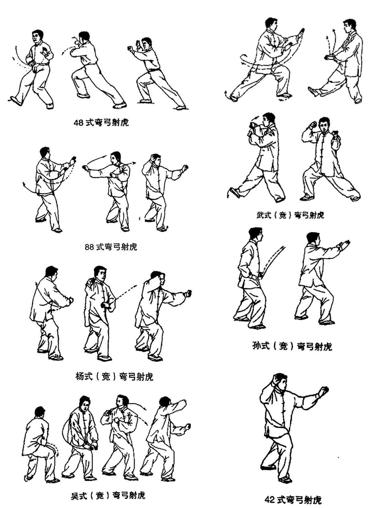 杨丽太极拳动作介绍-弯弓射虎