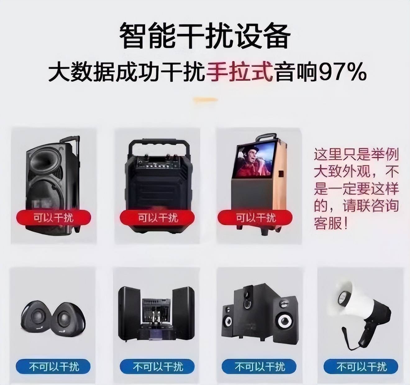 广场舞音箱干扰器 可令广场舞音箱在设定范围和时间内停止工作